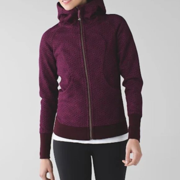 LULULEMON SCUBA ZIP UP  HOODIE III IN STAR PIXEL RASPBERRY - Picture 6 of 9